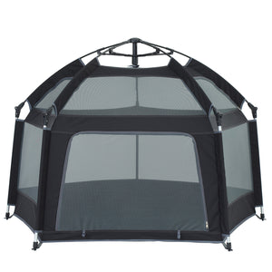 Baby Beach Tent - Pentagonal Pop Up Playpen for Beach, Black