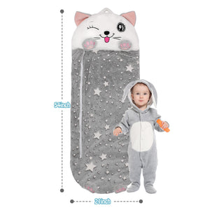 Grey Cat Glow In the Dark Sleeping Bag